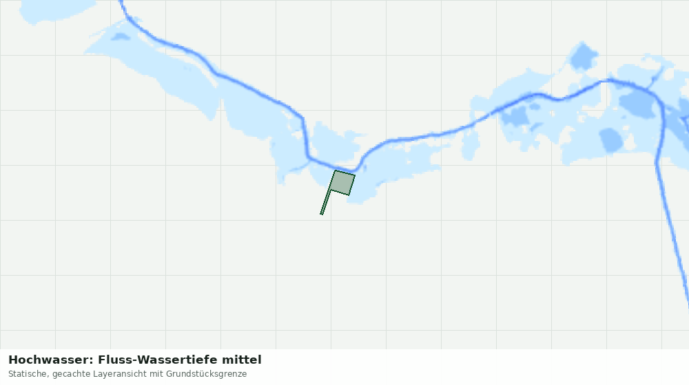 Statische Kartenansicht: Hochwasser: Fluss-Wassertiefe mittel