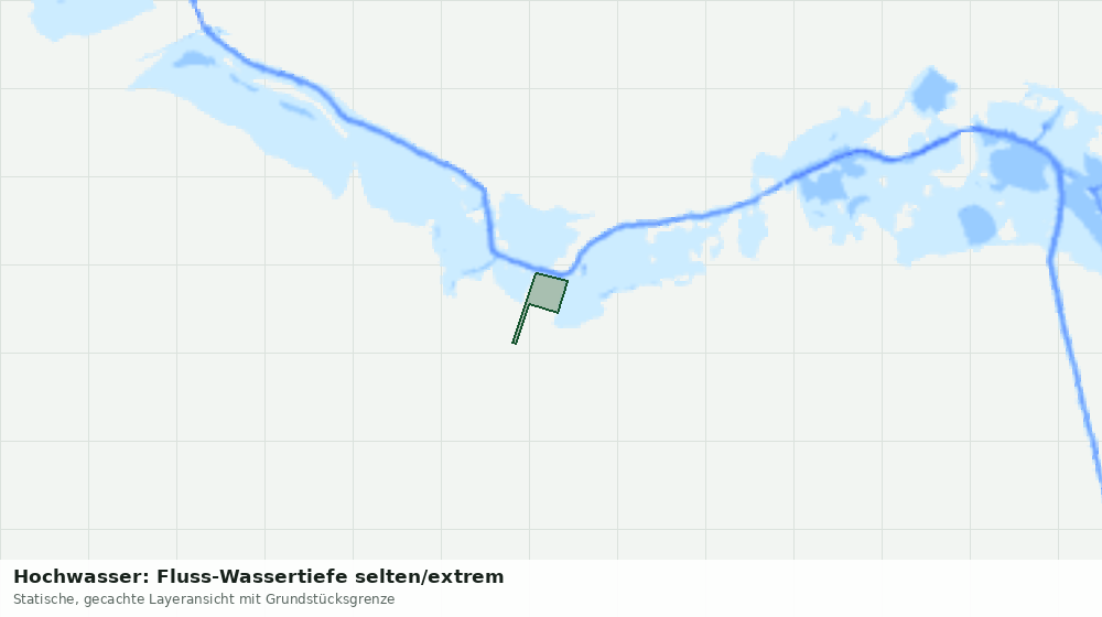 Statische Kartenansicht: Hochwasser: Fluss-Wassertiefe selten/extrem