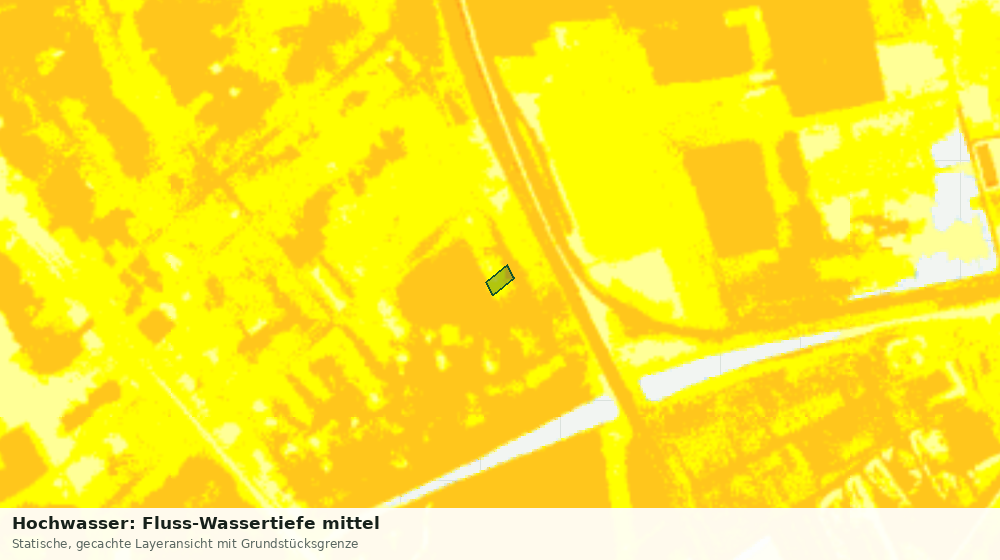 Statische Kartenansicht: Hochwasser: Fluss-Wassertiefe mittel