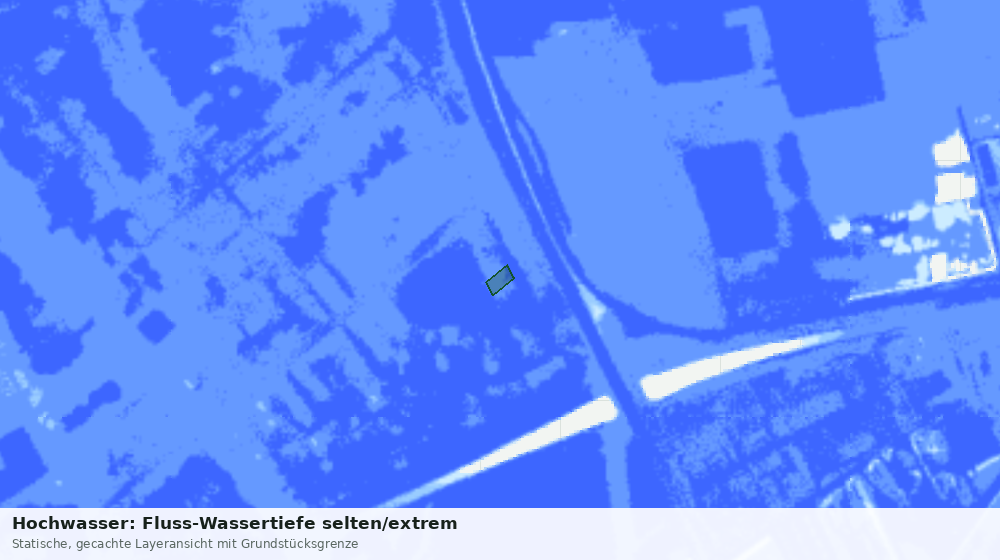 Statische Kartenansicht: Hochwasser: Fluss-Wassertiefe selten/extrem