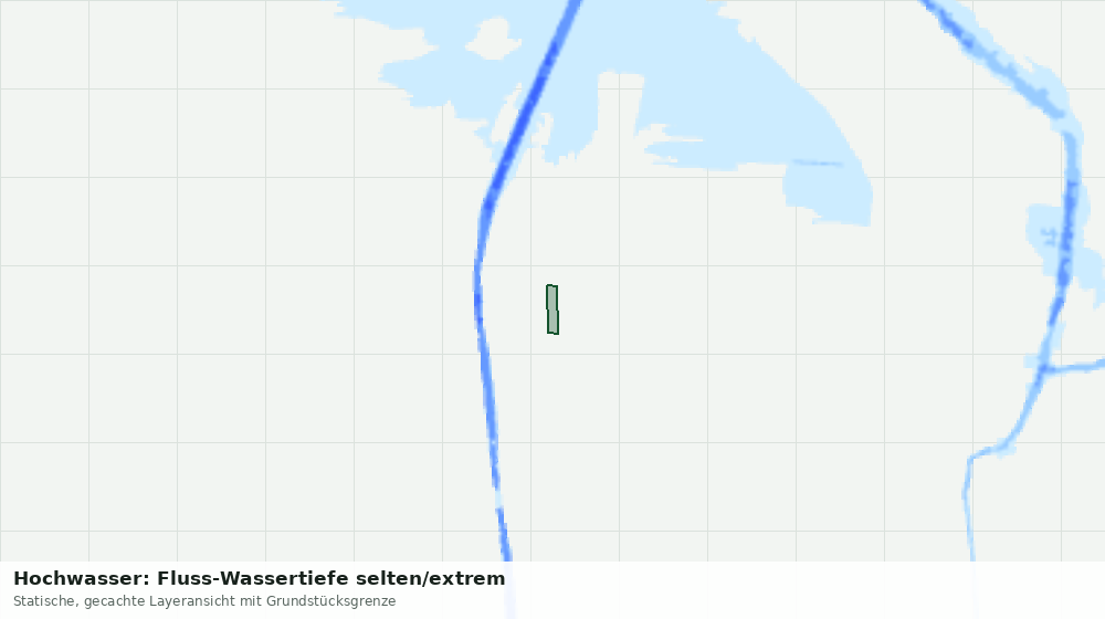 Statische Kartenansicht: Hochwasser: Fluss-Wassertiefe selten/extrem