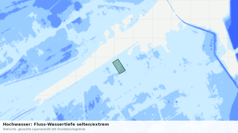 Statische Kartenansicht: Hochwasser: Fluss-Wassertiefe selten/extrem