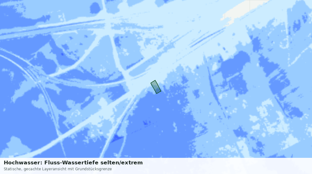 Statische Kartenansicht: Hochwasser: Fluss-Wassertiefe selten/extrem