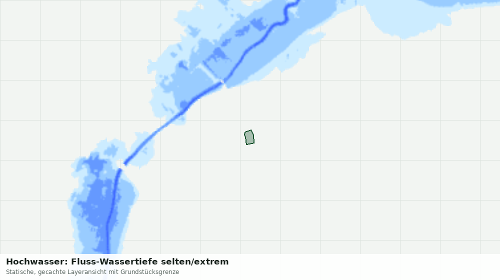 Statische Kartenansicht: Hochwasser: Fluss-Wassertiefe selten/extrem