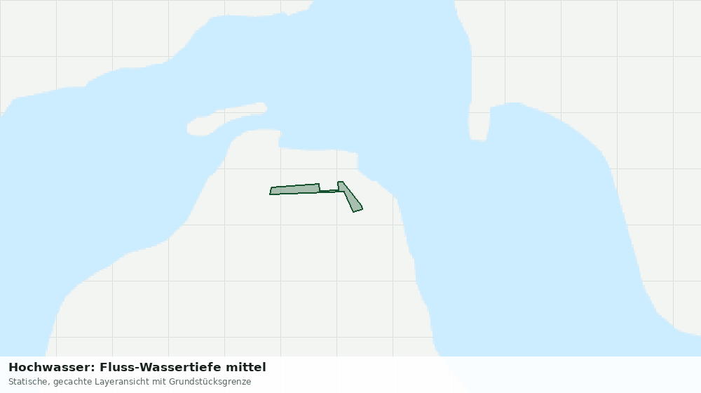 Statische Kartenansicht: Hochwasser: Fluss-Wassertiefe mittel