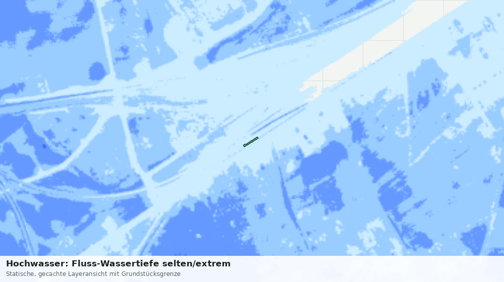 Statische Kartenansicht: Hochwasser: Fluss-Wassertiefe selten/extrem
