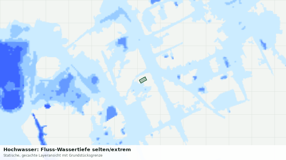 Statische Kartenansicht: Hochwasser: Fluss-Wassertiefe selten/extrem