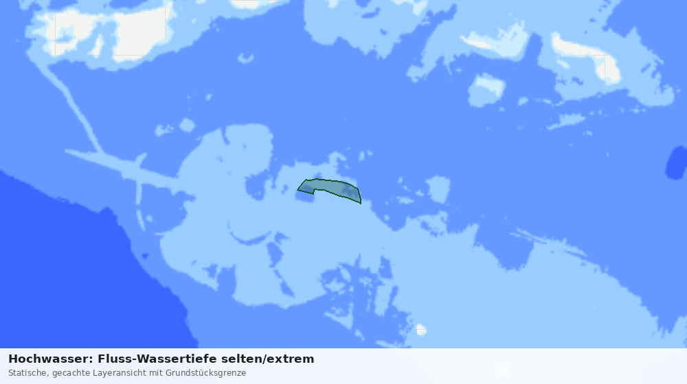 Statische Kartenansicht: Hochwasser: Fluss-Wassertiefe selten/extrem