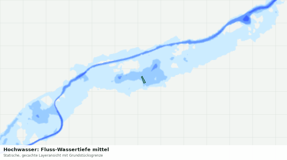 Statische Kartenansicht: Hochwasser: Fluss-Wassertiefe mittel
