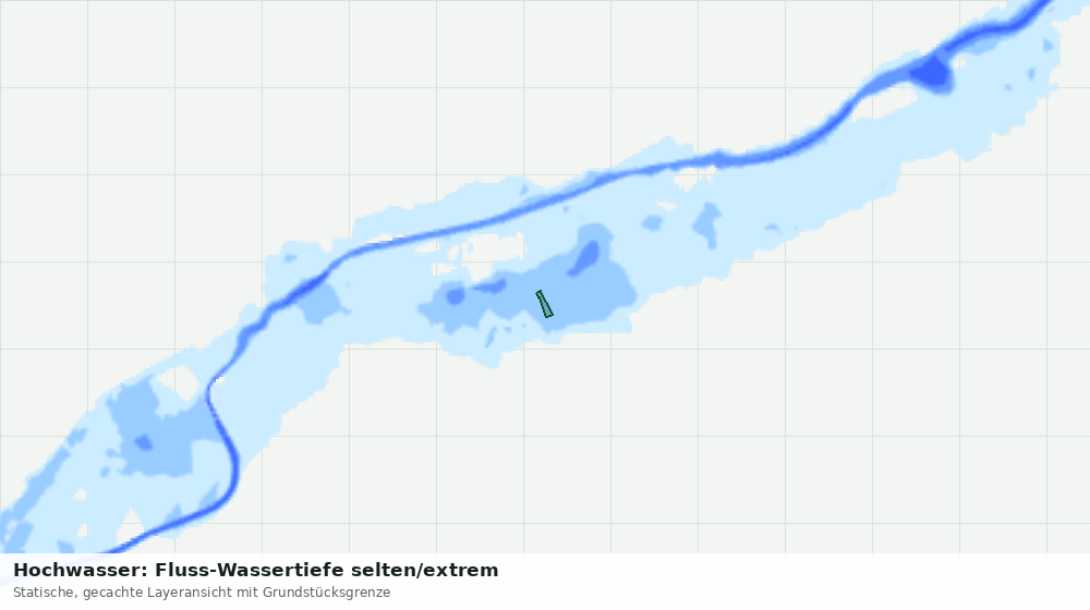 Statische Kartenansicht: Hochwasser: Fluss-Wassertiefe selten/extrem