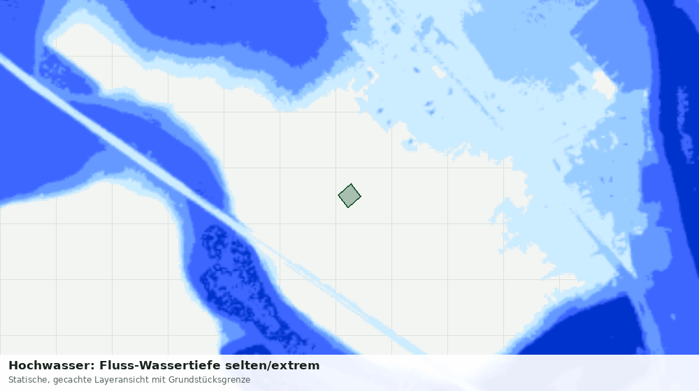 Statische Kartenansicht: Hochwasser: Fluss-Wassertiefe selten/extrem