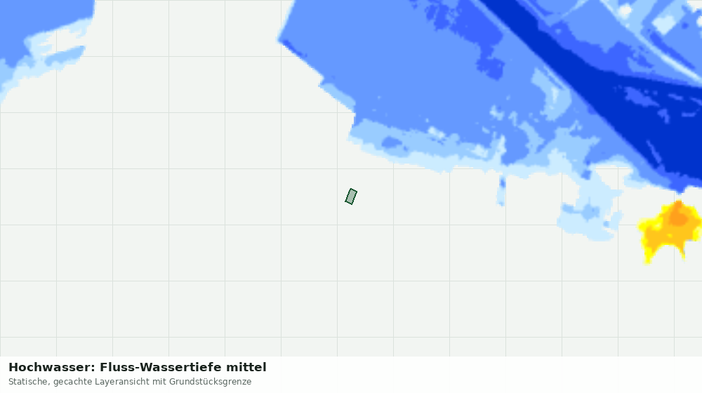Statische Kartenansicht: Hochwasser: Fluss-Wassertiefe mittel