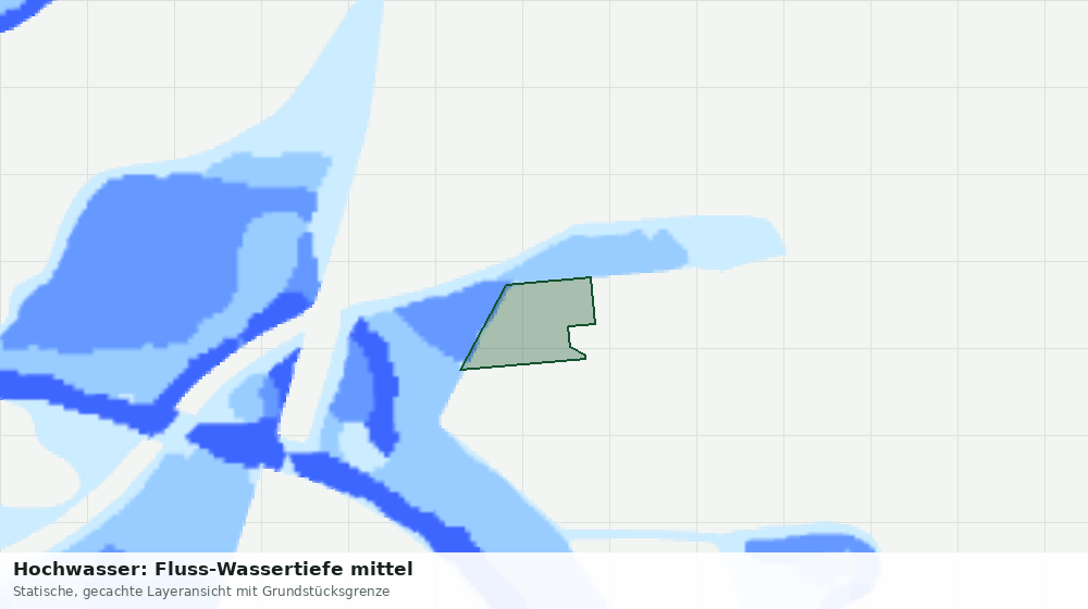 Statische Kartenansicht: Hochwasser: Fluss-Wassertiefe mittel