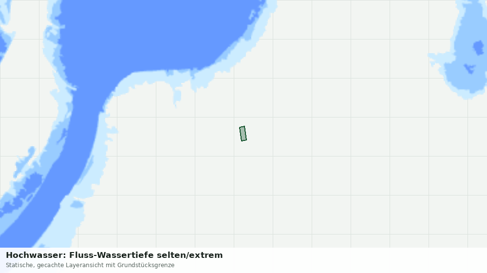 Statische Kartenansicht: Hochwasser: Fluss-Wassertiefe selten/extrem