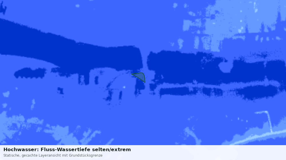 Statische Kartenansicht: Hochwasser: Fluss-Wassertiefe selten/extrem