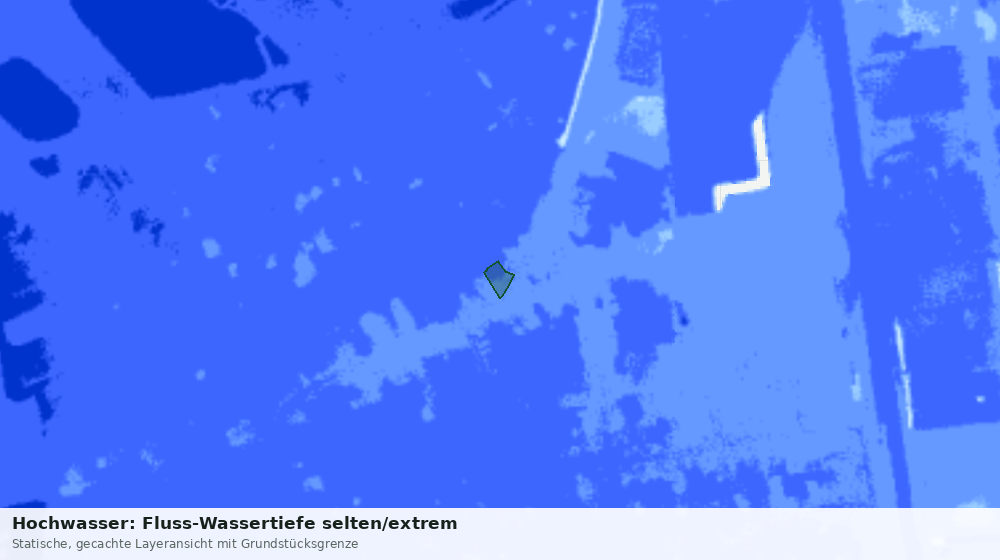 Statische Kartenansicht: Hochwasser: Fluss-Wassertiefe selten/extrem
