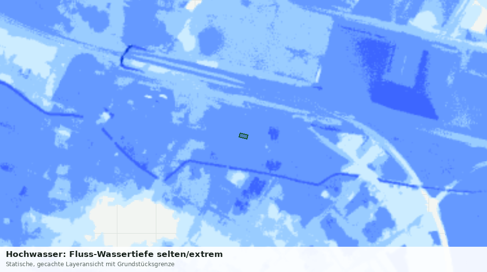 Statische Kartenansicht: Hochwasser: Fluss-Wassertiefe selten/extrem