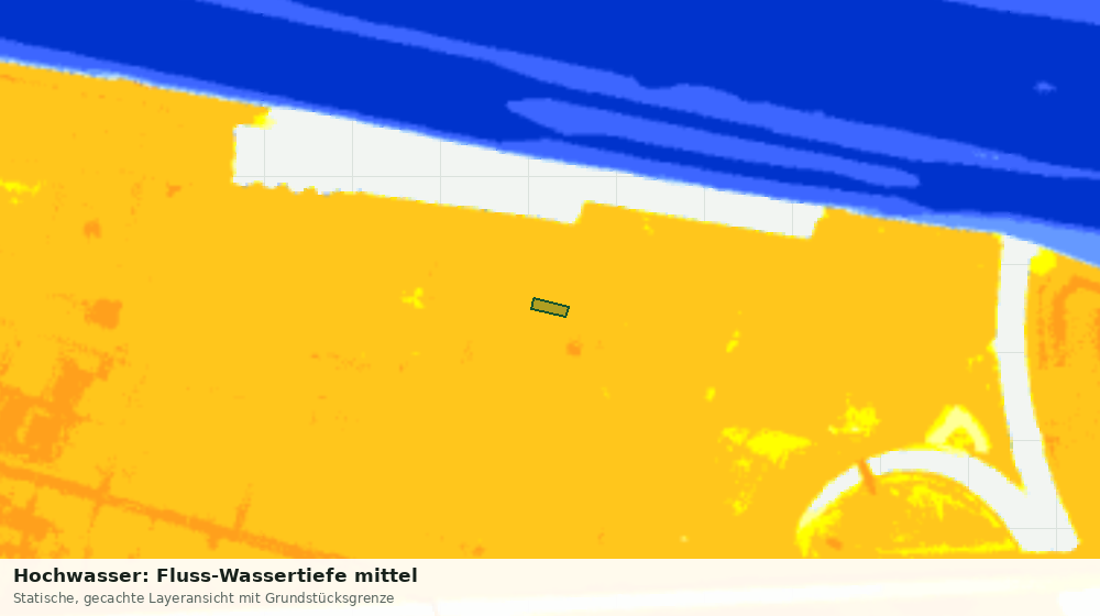 Statische Kartenansicht: Hochwasser: Fluss-Wassertiefe mittel