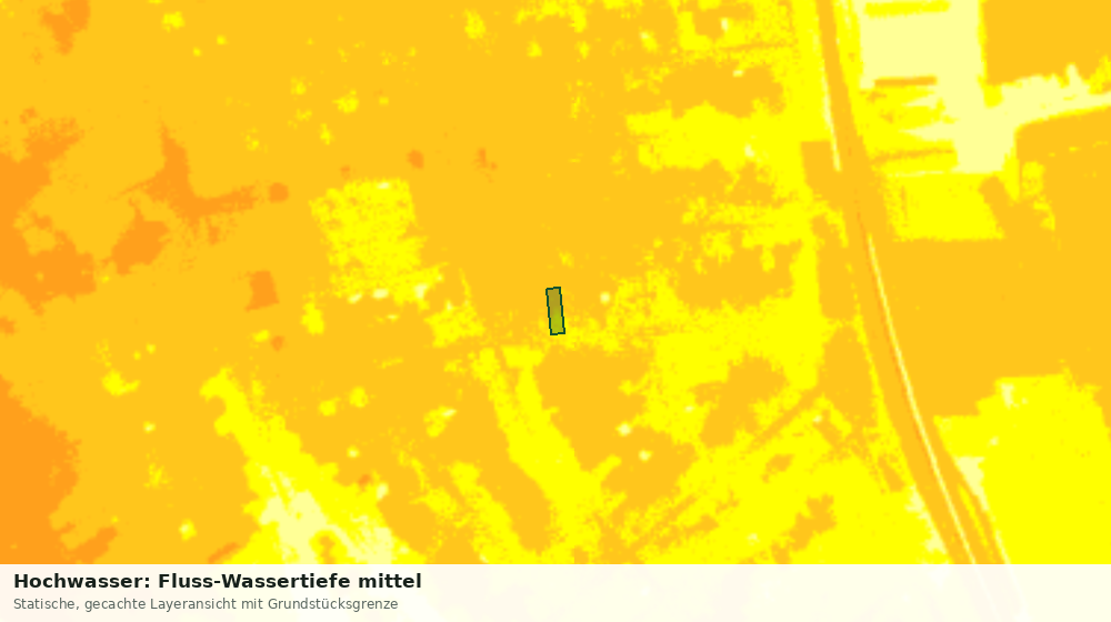 Statische Kartenansicht: Hochwasser: Fluss-Wassertiefe mittel
