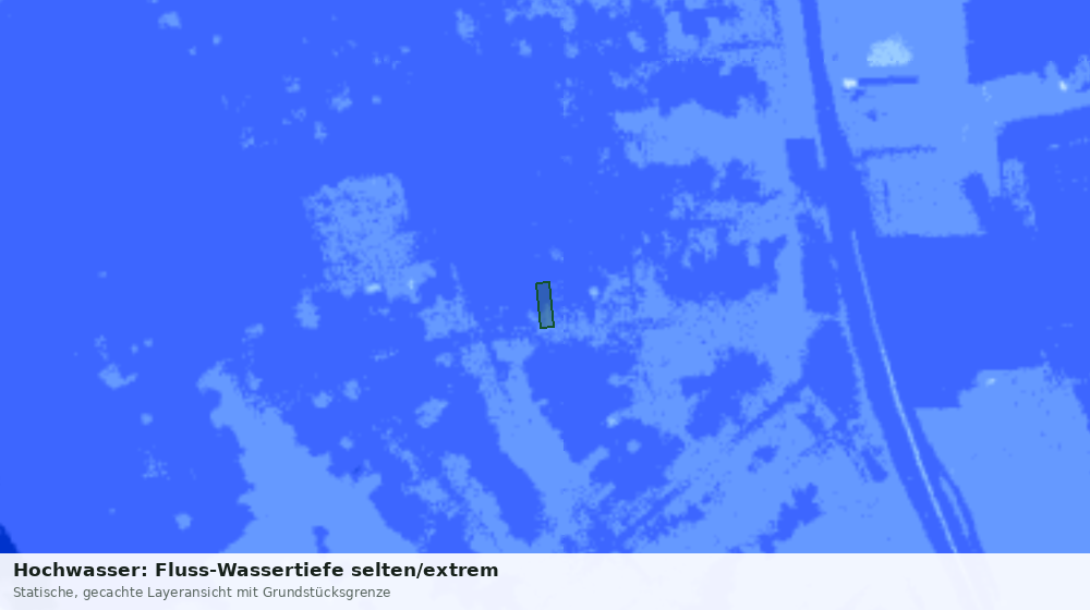 Statische Kartenansicht: Hochwasser: Fluss-Wassertiefe selten/extrem