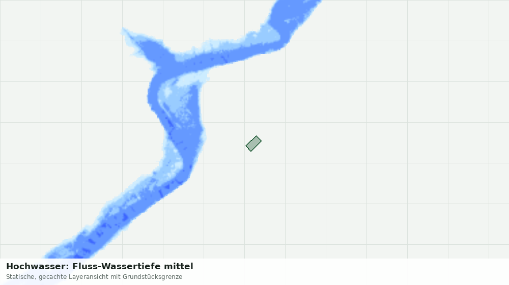 Statische Kartenansicht: Hochwasser: Fluss-Wassertiefe mittel