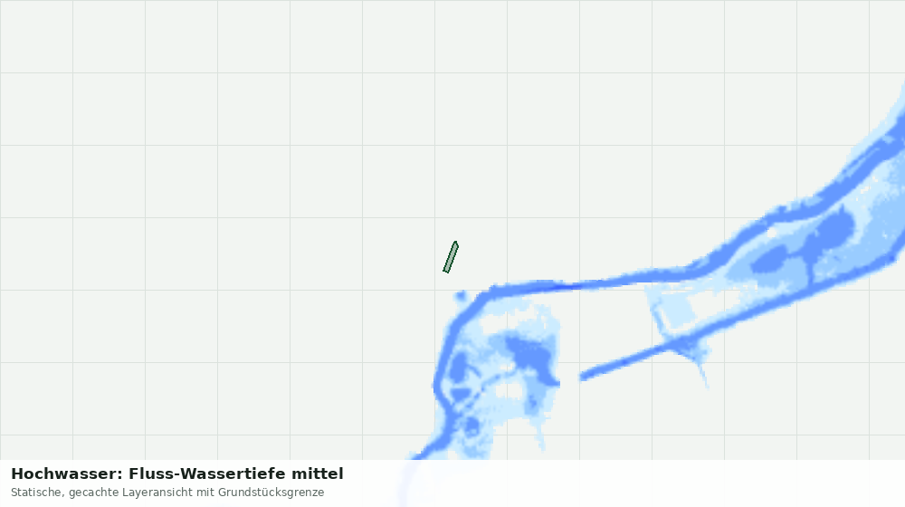 Statische Kartenansicht: Hochwasser: Fluss-Wassertiefe mittel