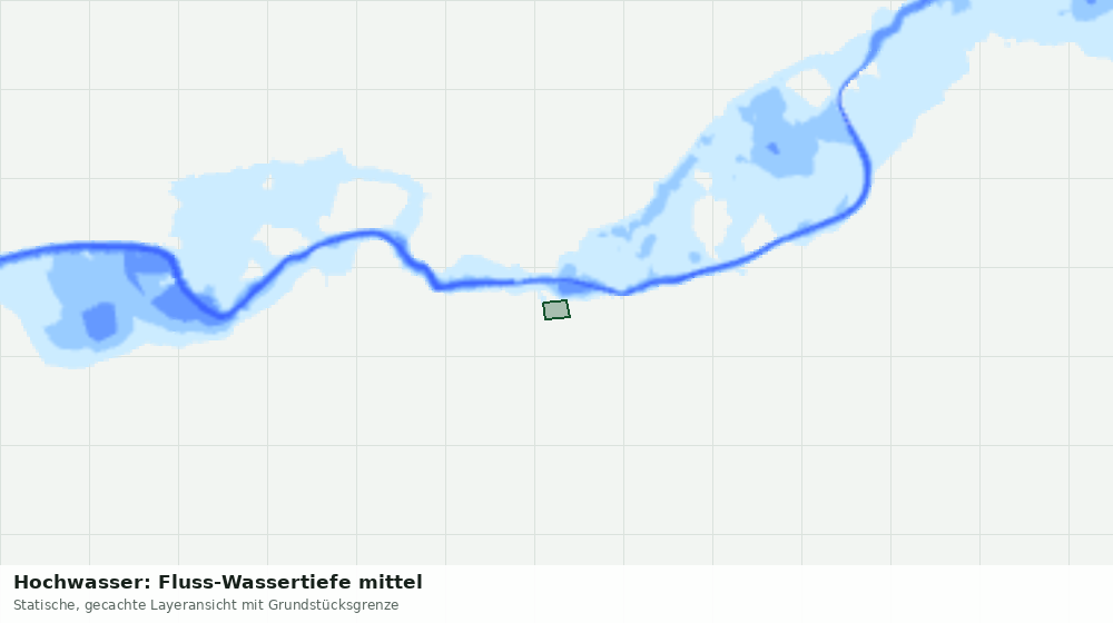 Statische Kartenansicht: Hochwasser: Fluss-Wassertiefe mittel