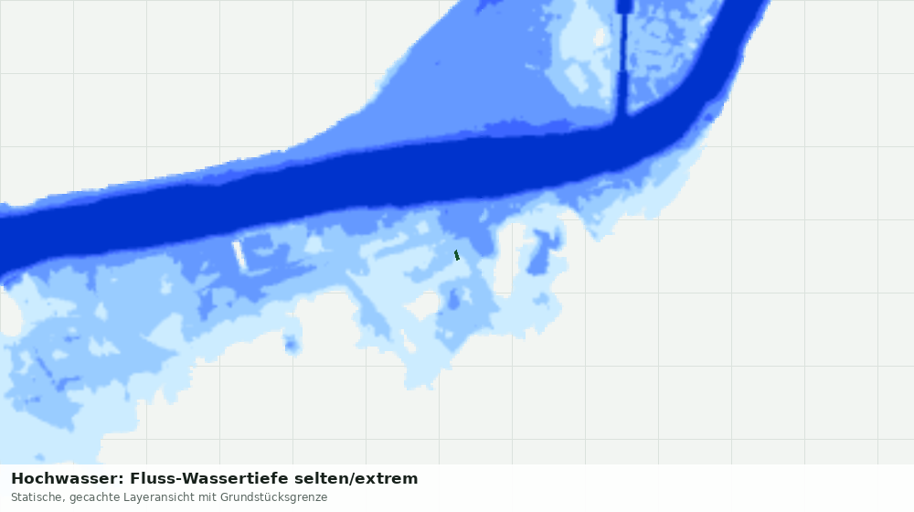 Statische Kartenansicht: Hochwasser: Fluss-Wassertiefe selten/extrem