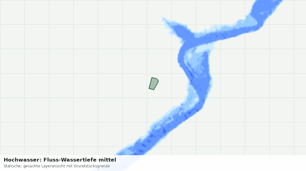Statische Kartenansicht: Hochwasser: Fluss-Wassertiefe mittel