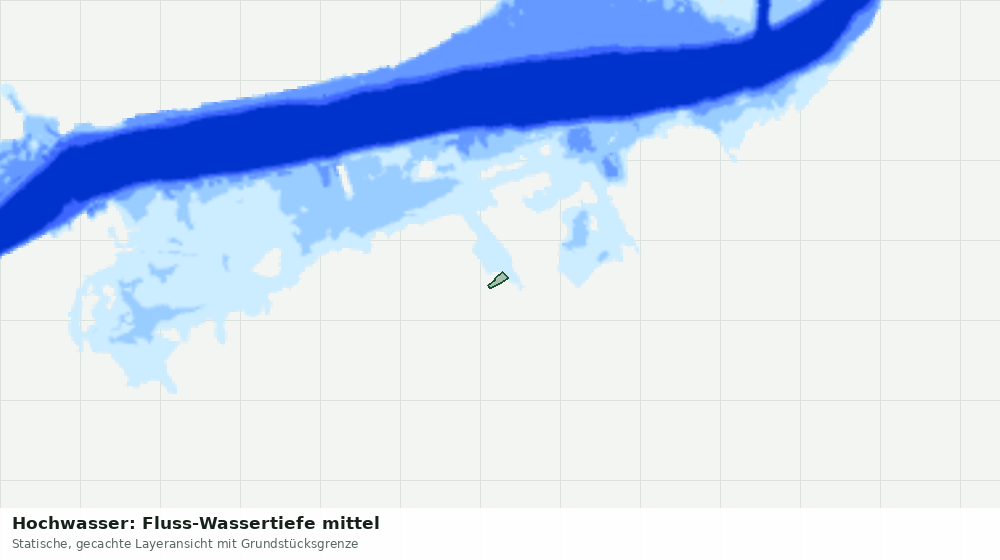Statische Kartenansicht: Hochwasser: Fluss-Wassertiefe mittel