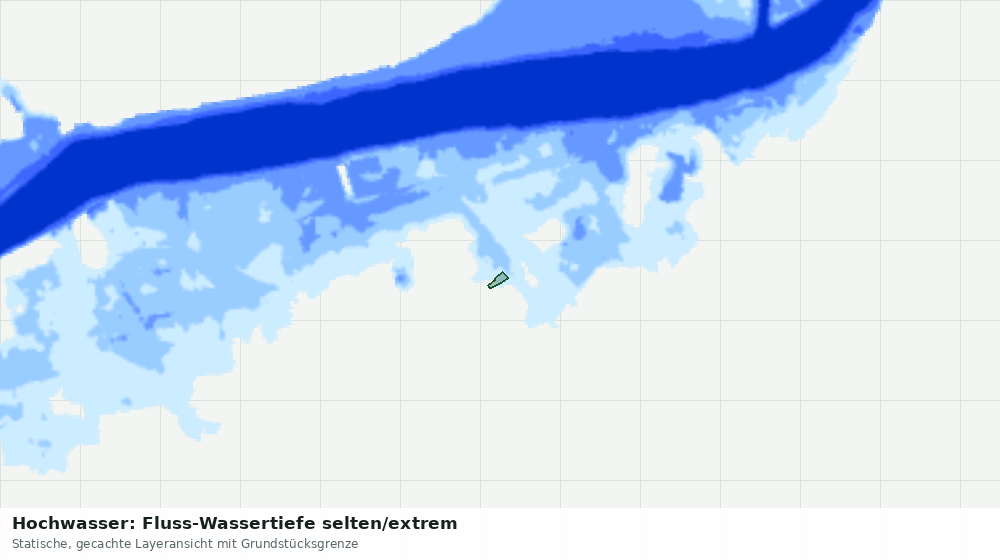 Statische Kartenansicht: Hochwasser: Fluss-Wassertiefe selten/extrem
