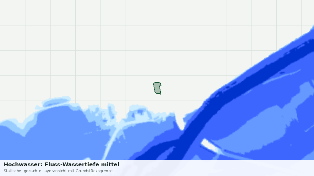 Statische Kartenansicht: Hochwasser: Fluss-Wassertiefe mittel