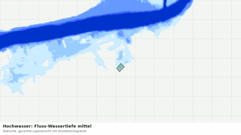 Statische Kartenansicht: Hochwasser: Fluss-Wassertiefe mittel