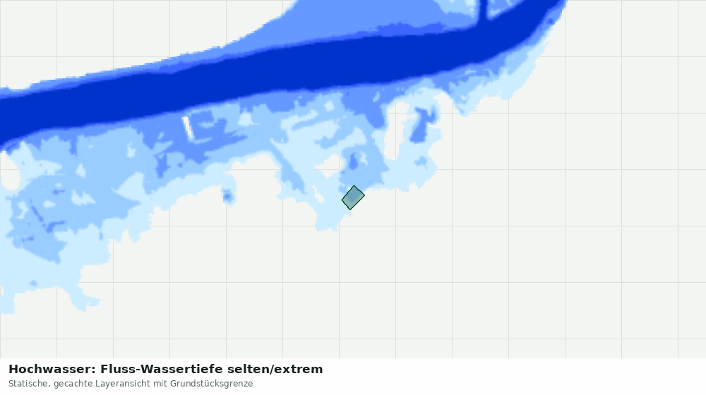 Statische Kartenansicht: Hochwasser: Fluss-Wassertiefe selten/extrem