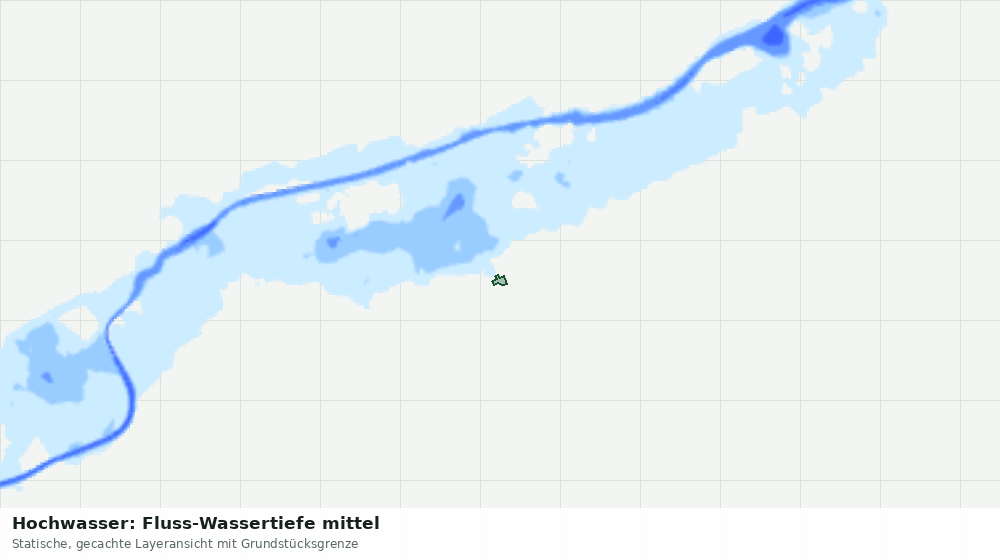 Statische Kartenansicht: Hochwasser: Fluss-Wassertiefe mittel
