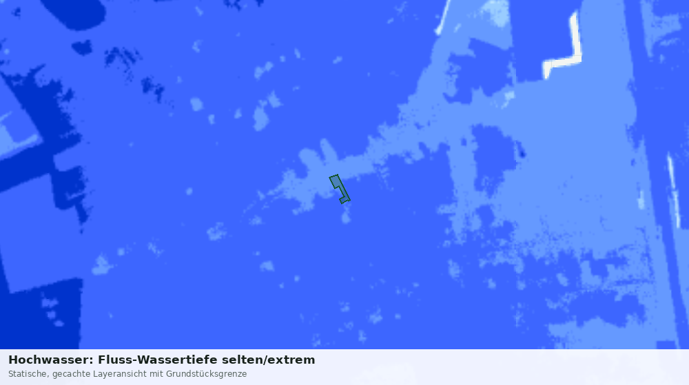 Statische Kartenansicht: Hochwasser: Fluss-Wassertiefe selten/extrem