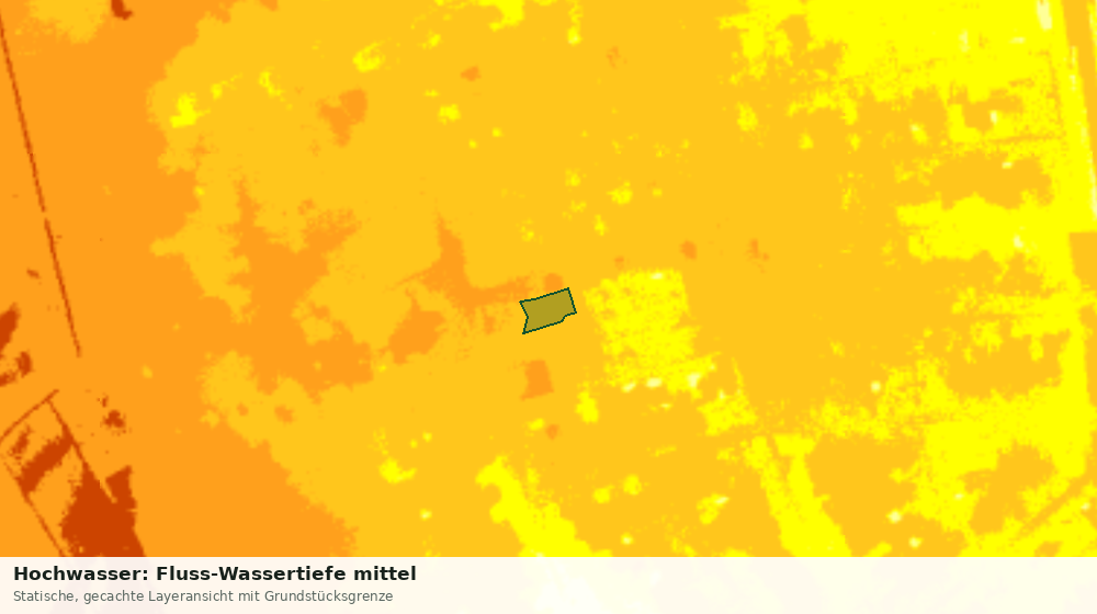 Statische Kartenansicht: Hochwasser: Fluss-Wassertiefe mittel