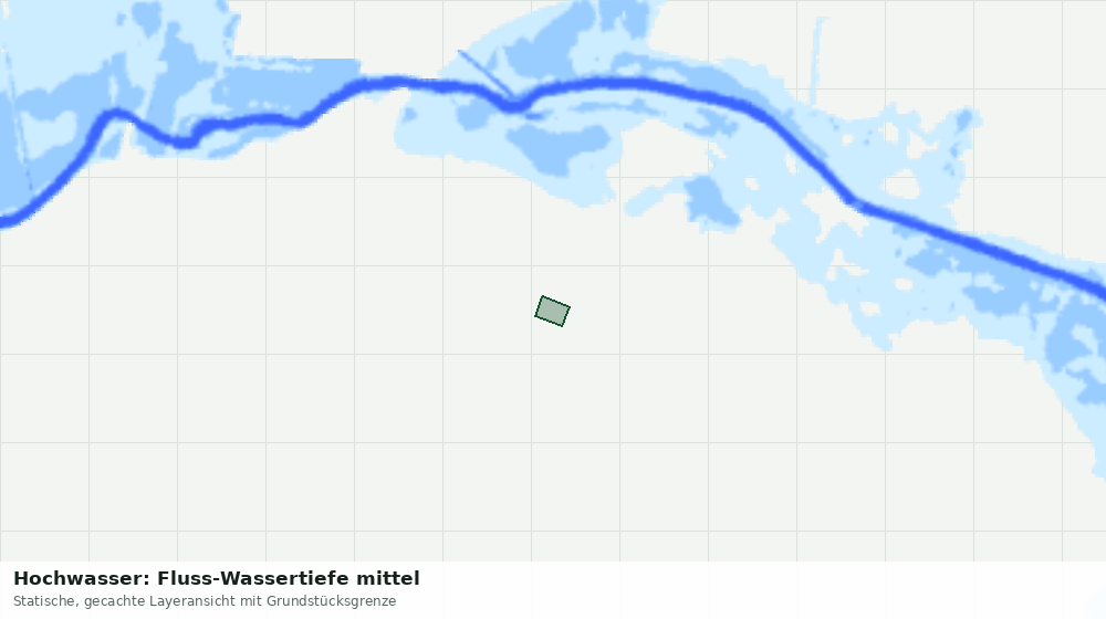 Statische Kartenansicht: Hochwasser: Fluss-Wassertiefe mittel