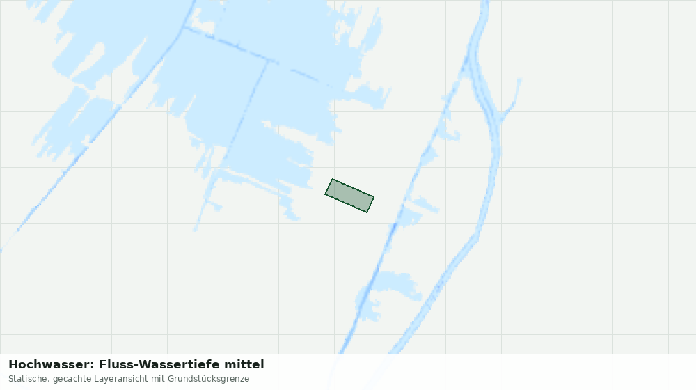 Statische Kartenansicht: Hochwasser: Fluss-Wassertiefe mittel
