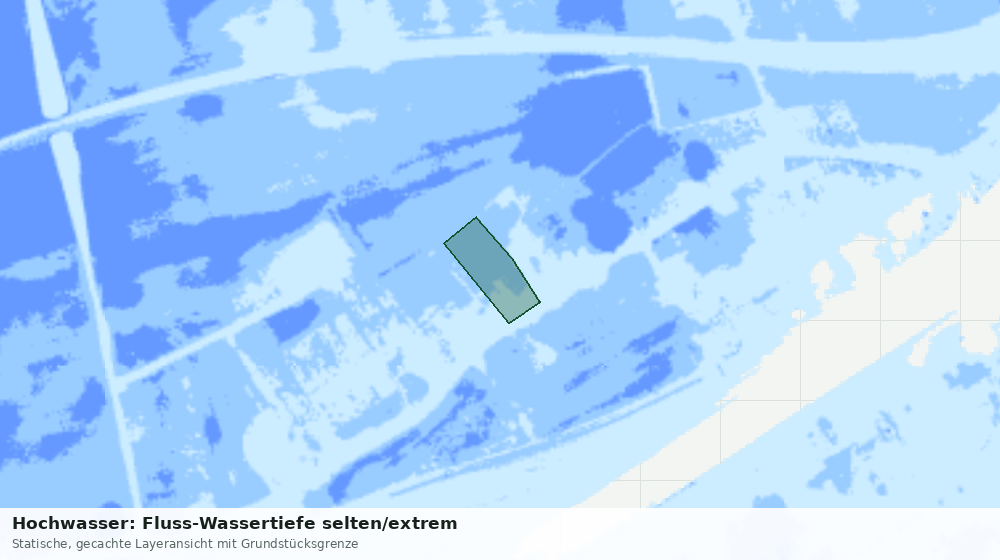 Statische Kartenansicht: Hochwasser: Fluss-Wassertiefe selten/extrem