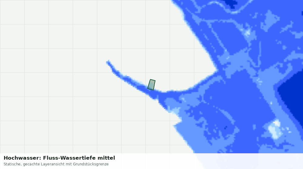 Statische Kartenansicht: Hochwasser: Fluss-Wassertiefe mittel