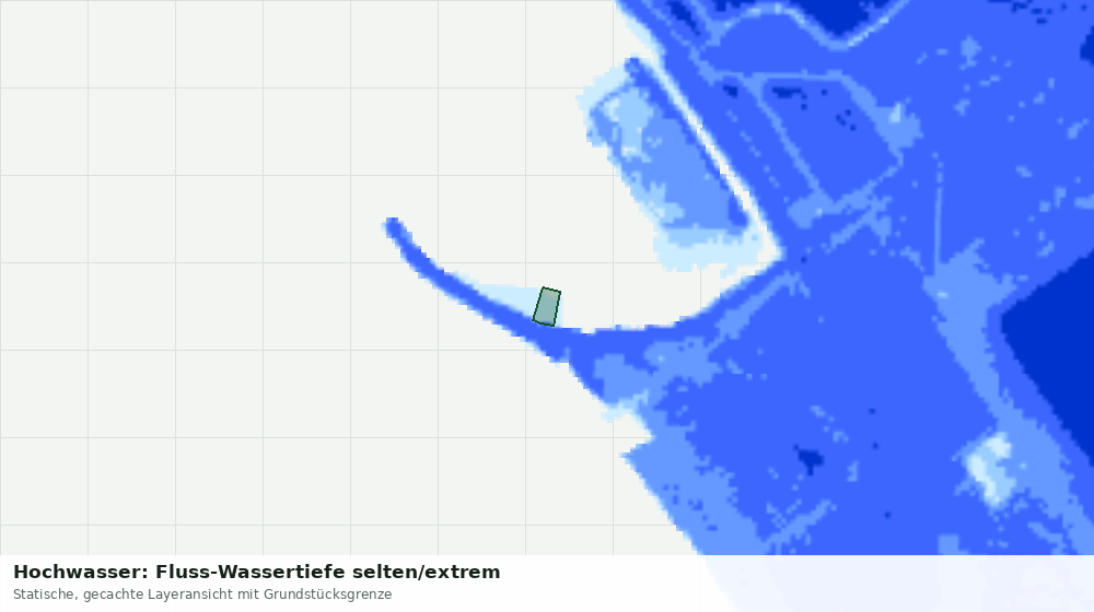 Statische Kartenansicht: Hochwasser: Fluss-Wassertiefe selten/extrem