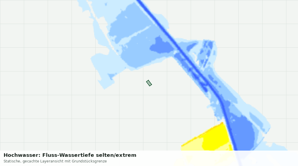 Statische Kartenansicht: Hochwasser: Fluss-Wassertiefe selten/extrem