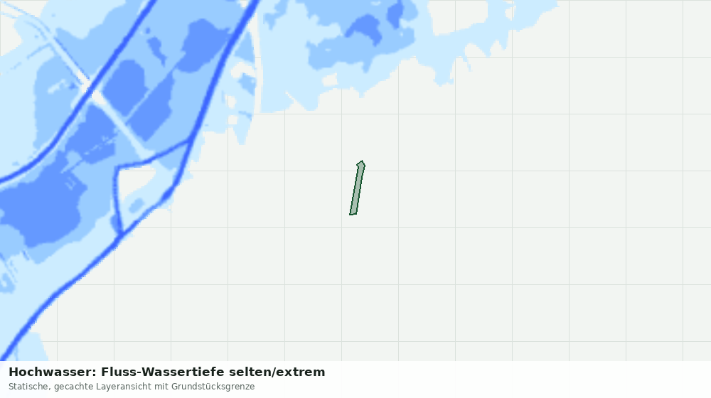 Statische Kartenansicht: Hochwasser: Fluss-Wassertiefe selten/extrem