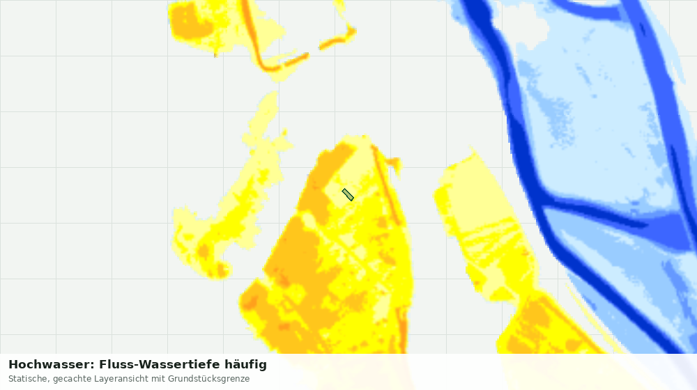 Statische Kartenansicht: Hochwasser: Fluss-Wassertiefe häufig