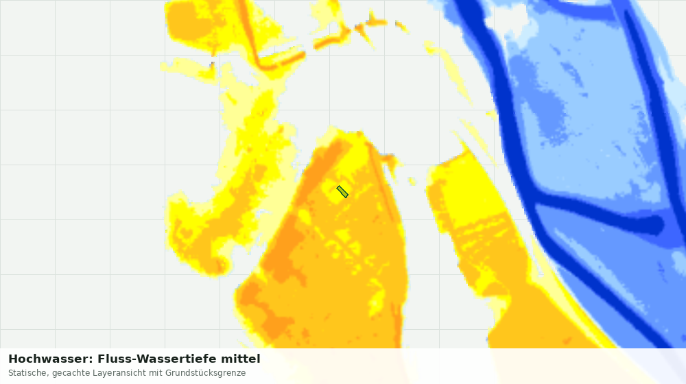 Statische Kartenansicht: Hochwasser: Fluss-Wassertiefe mittel