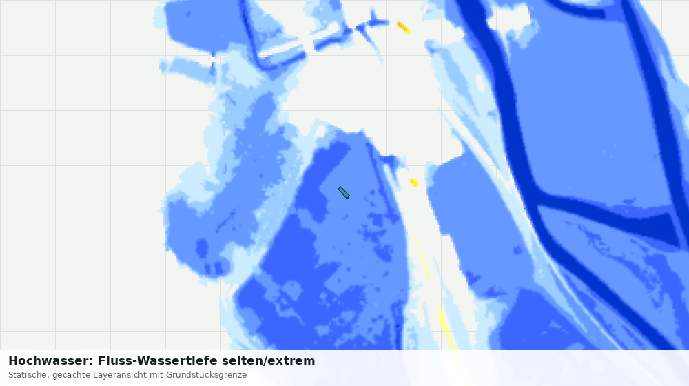Statische Kartenansicht: Hochwasser: Fluss-Wassertiefe selten/extrem