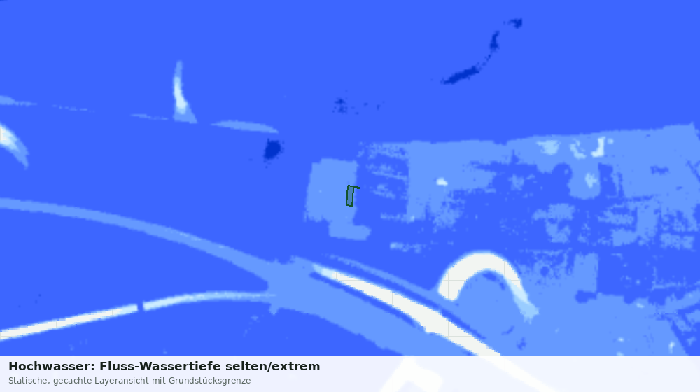 Statische Kartenansicht: Hochwasser: Fluss-Wassertiefe selten/extrem