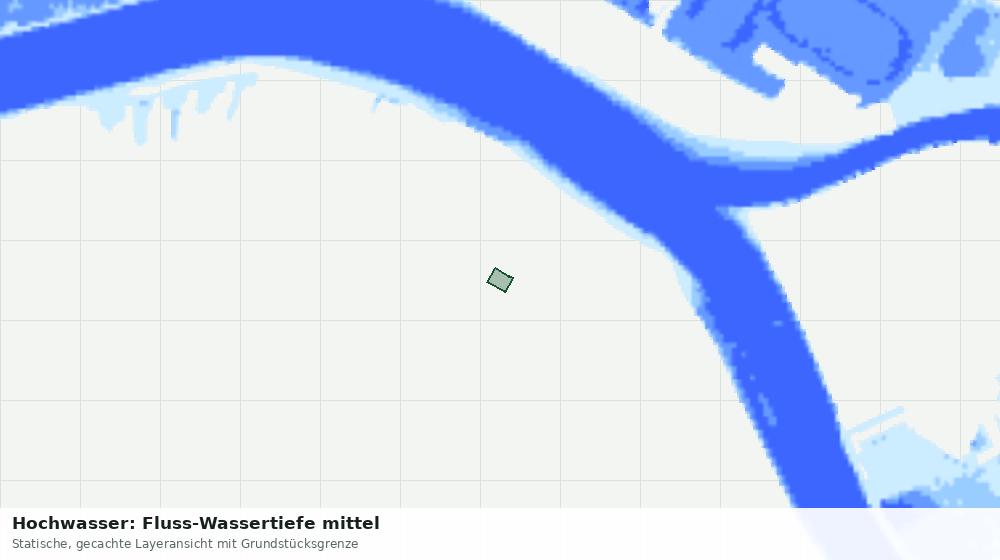 Statische Kartenansicht: Hochwasser: Fluss-Wassertiefe mittel