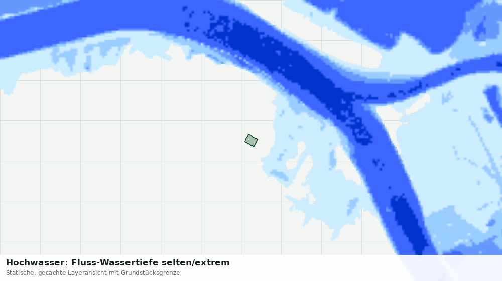 Statische Kartenansicht: Hochwasser: Fluss-Wassertiefe selten/extrem